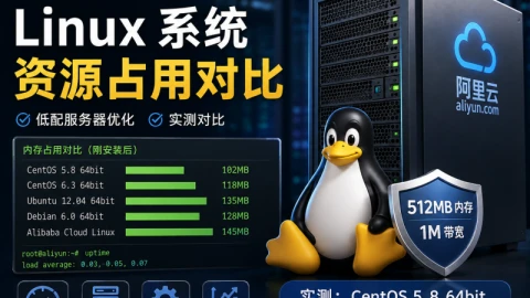 阿里云主机哪个 Linux 操作系统占用资源少？