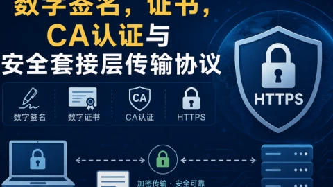 数字签名，证书，CA认证与安全套接层传输协议
