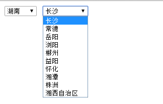 级联下拉菜单